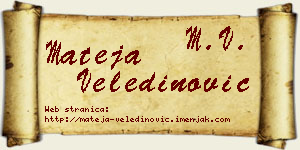 Mateja Veledinović vizit kartica